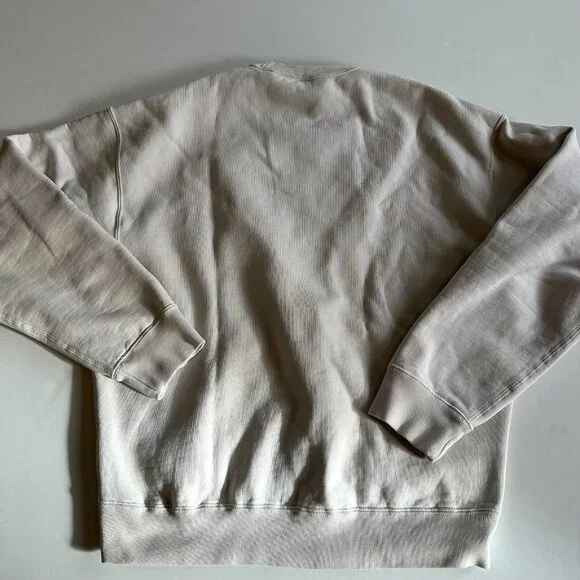 NIKE Solo Swoosh Phantom White Crew Neck Sweatshirt - Men's Medium - CV0554-030 - Picture 6 of 6